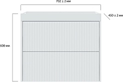 Vivon Тумба с раковиной Kristi 70 подвесная белая матовая рифленая – фотография-14