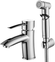 Lemark Смеситель для раковины Atlantiss LM3216C с гигиеническим душем хром – фотография-1