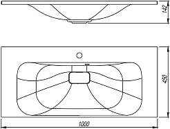 Style Line Тумба с кварцевой раковиной серый шелк Остин 100 подвесная графит – фотография-5