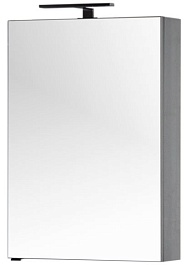 Aquanet Зеркальный шкаф "Алвита 60" серый антрацит – фотография-3