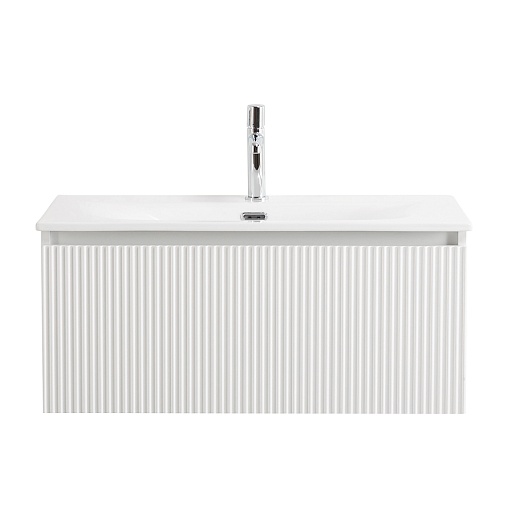 BelBagno Тумба с раковиной Uno 80 подвесная Bianco Opaco с раковиной BB-8099-3-80 – фотография-2