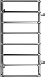 Terminus Полотенцесушитель водяной Стандарт П8 400x800 БП500 хром – фотография-1