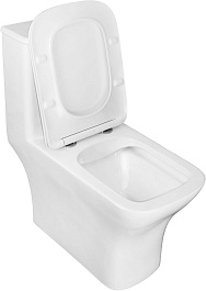 Azario Унитаз-моноблок Lodi AZ-8617 безободковый с бачком с сиденьем микролифт белый – фотография-6