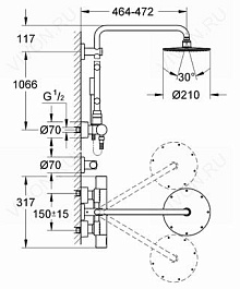Grohe Душевая система "Rainshower System 210 27374000" – фотография-5