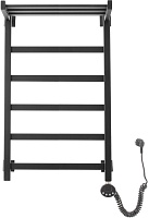 Domoterm Полотенцесушитель электрический Квадро Плюс П6 500x800 ER с полкой черный