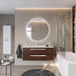 Cezares Тумба под раковину Eco Cer-N 120 орех шоколад софт без ручек – фотография-5