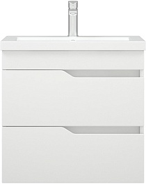 Corozo Тумба под раковину Теона 60 Z2 подвесная белая – фотография-1