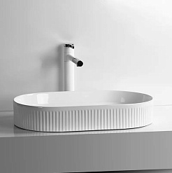 Ceruttispa Раковина накладная 58 CR8009 белая – фотография-4