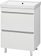 Misty Тумба под раковину Енисей 60 2 ящика белая – фотография-7