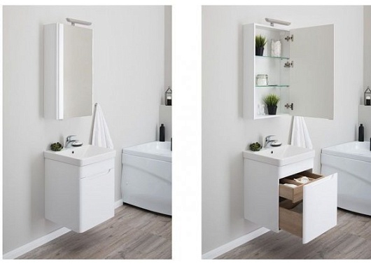 Aquanet Тумба с раковиной София 50 белая – фотография-8