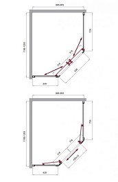 BelBagno Душевой уголок Uno 120/90 UNO-195-PH-2-120/90-C-Cr стекло прозрачное – фотография-3