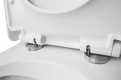 Azario Унитаз-компакт Quadro AZ-2175 UQ1 безободковый с бачком с сиденьем микролифт белый – фотография-11