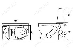 Sanita Унитаз-компакт Идеал 422724 – фотография-3