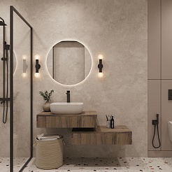 Зов Тумба с раковиной Токио 100 древесина аттик с тумбой – фотография-9