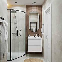 Vivon Тумба с раковиной Kristi 60 подвесная белая матовая рифленая – фотография-12