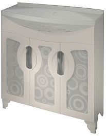 Какса-а Тумба с раковиной Каприз зеркальный 85 – фотография-1