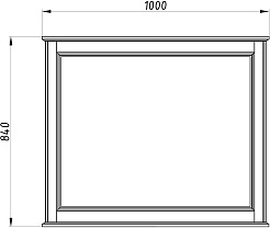 ASB-Woodline Зеркало Венеция 100 белое патина серебро – фотография-6