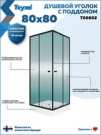 Teymi Душевой уголок Helmi 80х80 с поддоном T00602 – фотография-4