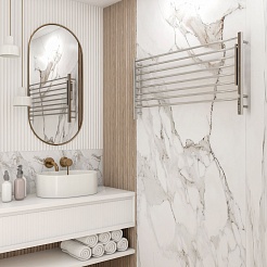 Terminus Полотенцесушитель электрический Горизонт П8 1200x600 хром – фотография-4