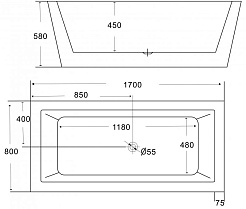 BelBagno Акриловая ванна BB55-1700 – фотография-3
