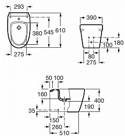 Roca Биде напольное Khroma 357657000 – фотография-7