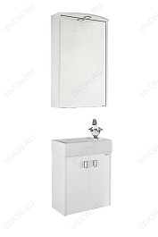 Водолей Тумба с раковиной Твист 70 белая – фотография-2