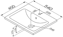 Am.Pm Мебельная раковина X-Joy 55 белая глянцевая – фотография-3