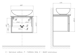 Velvex Мебель для ванной Luna 60 – фотография-7
