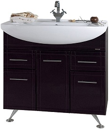 Водолей Тумба с раковиной "Альфа 90" L венге – фотография-1