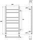 Point Полотенцесушитель водяной П7 500x800 PN10558 хром – картинка-6