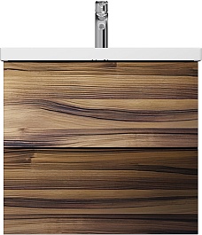 Am.Pm Тумба с раковиной Gem 60 подвесная орех – фотография-1