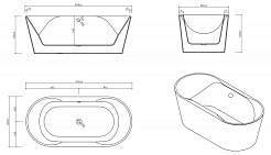 BelBagno Акриловая ванна BB200-1700-800-NERO 170x80 – фотография-5