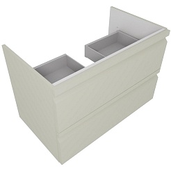 Aquatek Тумба с раковиной Вега 80 подвесная шалфей зеленый – фотография-3