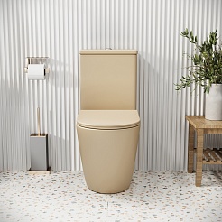 Grossman Унитаз компакт Color GR-4480BEMS бежевый матовый – фотография-7