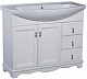 Bas Мебель для ванной Варна 105 белый, глухие дверцы, 3 ящика, зеркало-шкаф – картинка-8