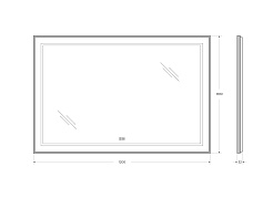 BelBagno Зеркало SPC-KRAFT-1200-800-LED-TCH-WARM-NERO – фотография-10