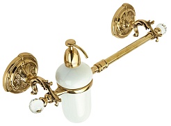 Art&Max Полотенцедержатель Barocco Crystal AM-2057D-Br-C с диспенсером – фотография-1