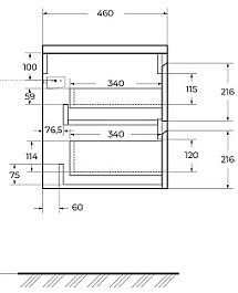 BelBagno Тумба под раковину Kraft 100 L подвесная Cemento Grigio – фотография-12