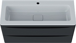 Vivon Тумба с раковиной Ostin 90 подвесная черная матовая – фотография-6