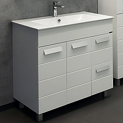 Comforty Тумба с раковиной Модена 90 белая матовая – фотография-1