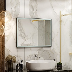 Continent Зеркало Frame Black Led 800x600 – фотография-7