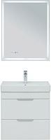 Aquanet Мебель для ванной Ирис New 60 2 ящика подвесная белая глянцевая
