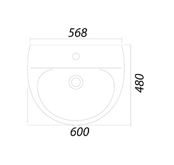 Colombo Раковина-умывальник "Лотос 60" – фотография-2