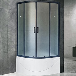 Royal Bath Душевой уголок RB 100BK-C-BL 100х100х200 – фотография-1