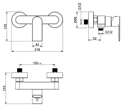Aquatek Смеситель для душа Лира AQ1460MB матовый черный – фотография-4