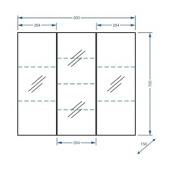 Stella Polare Зеркало-шкаф Парма 80 – фотография-2