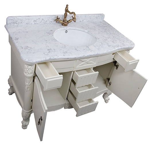 Demax Тумба с раковиной "Луизиана 120" blanco (173022) – картинка-5