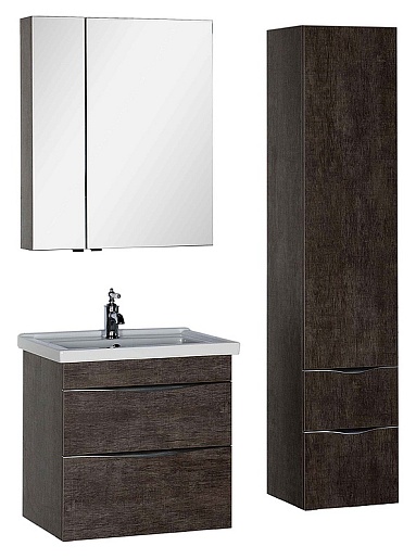 Aquanet Тумба с раковиной "Эвора 70" дуб антик – картинка-3