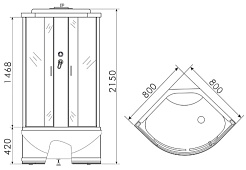 Erlit Душевая кабина ER3508TP-C3 – фотография-7
