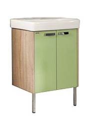 Акватон Тумба с раковиной Йорк 60 салатовый/дуб сонома – фотография-1